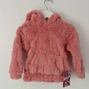 NWT Disney Minnie Mouse Fuzzy Hoodie size 2T